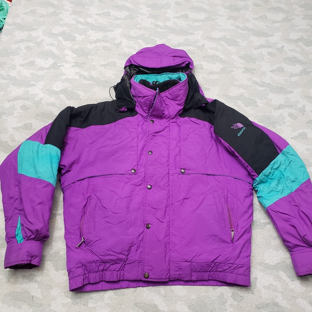 Vintage The North Face Jacket Womens Medium Purple Snap Hooded Y2K 90s‎